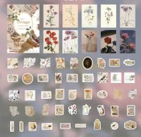 Pickup Boxed Washi Stickers Paris Diary Series Material Paper Notebook Vintage Ins Stickers 55 Pieces 12 Models sku image 12
