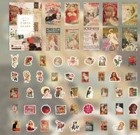 Pickup Boxed Washi Stickers Paris Diary Series Material Paper Notebook Vintage Ins Stickers 55 Pieces 12 Models sku image 5