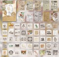 Pickup Boxed Washi Stickers Paris Diary Series Material Paper Notebook Vintage Ins Stickers 55 Pieces 12 Models sku image 6