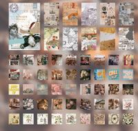 Pickup Boxed Washi Stickers Paris Diary Series Material Paper Notebook Vintage Ins Stickers 55 Pieces 12 Models sku image 11
