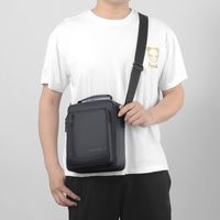 Men's Medium All Seasons Pu Leather Solid Color Fashion Square Zipper Shoulder Bag main image 3