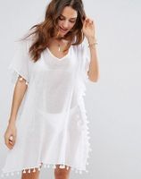 Women's Fashion Solid Color Patchwork Tassel Cover Ups main image 5