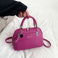 Women's Medium Pu Leather Solid Color Fashion Shell Zipper Shoulder Bag Handbag Crossbody Bag sku image 4