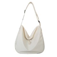 Women's Oxford Cloth Solid Color Basic Dumpling Shape Zipper Shoulder Bag Crossbody Bag sku image 1