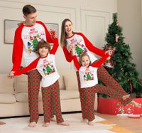 Fashion Cartoon Cotton Pants Sets Straight Pants T-shirt Family Matching Outfits sku image 21