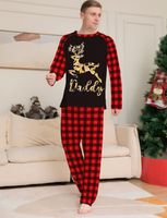 Fashion Letter Deer Cotton Blend Polyester Pants Sets Family Matching Outfits sku image 18