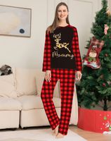 Fashion Letter Deer Cotton Blend Polyester Pants Sets Family Matching Outfits sku image 25