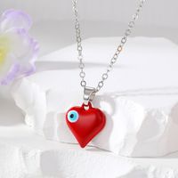Fashion Heart Shape Eye Alloy Plating Women's Pendant Necklace sku image 4