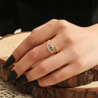 Retro Copper Devil's Eye Rings Street Zircon sku image 6