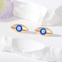 1 Pair Simple Style Devil's Eye Hand Heart Shape Alloy Women's Ear Studs sku image 2