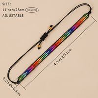 1 Piece Bohemian Colorful Glass Glass Rope Women's Bracelets main image 2