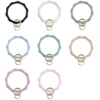 1 Piece Simple Style Circle Silica Gel Women's Keychain main image 1