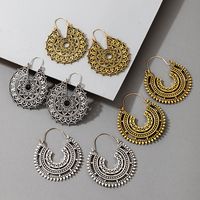 1 Pair Fashion Flower Alloy Hollow Out Women's Drop Earrings main image 3
