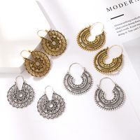 1 Pair Fashion Flower Alloy Hollow Out Women's Drop Earrings main image 2
