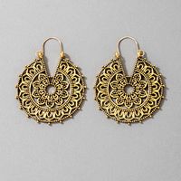 1 Pair Fashion Flower Alloy Hollow Out Women's Drop Earrings main image 6