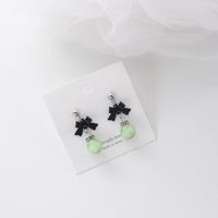 1 Pair Sweet Flower Butterfly Bow Knot Alloy Plating Women's Earrings sku image 1
