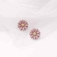 1 Pair Sweet Flower Alloy Women's Ear Studs sku image 2