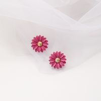 1 Pair Sweet Flower Alloy Women's Ear Studs sku image 1