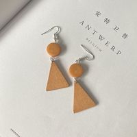 1 Pair Fashion Geometric Wood Women's Drop Earrings sku image 14