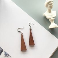 1 Pair Fashion Geometric Wood Women's Drop Earrings sku image 11
