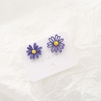 1 Pair Sweet Flower Alloy Plating Women's Ear Studs sku image 1