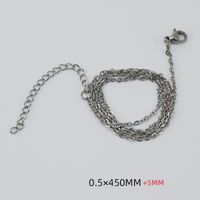 Simple Style Solid Color Stainless Steel Chain 18k Gold Plated Necklace sku image 5