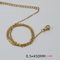 Simple Style Solid Color Stainless Steel Chain 18k Gold Plated Necklace sku image 9