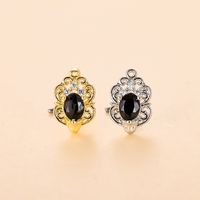 Fashion Heart Shape Stainless Steel Copper Plating Inlay Zircon Nose Studs 1 Piece sku image 15