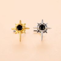 Fashion Heart Shape Stainless Steel Copper Plating Inlay Zircon Nose Studs 1 Piece sku image 5