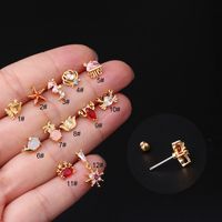 Ear Cartilage Rings & Studs Geometric Copper Artificial Gemstones sku image 9