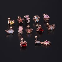 Ear Cartilage Rings & Studs Geometric Copper Artificial Gemstones sku image 30