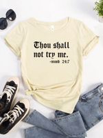 Women's T-shirt Short Sleeve T-shirts Printing Casual Letter main image 3