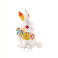 Koreanische Mode Kreative Tier Brosche Niedliche Persönlichkeit Tropf Öl Kaninchen Corsage Anzug Zubehör Spot Großhandel sku image 2