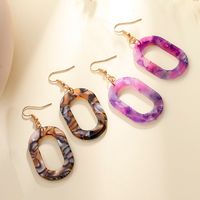 1 Pair Korean Style Oval Arylic Acetic Acid Sheets Women's Drop Earrings main image 7