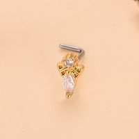 Simple Style Heart Shape Stainless Steel Plating Zircon Nose Studs 1 Piece sku image 11
