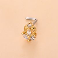 Simple Style Heart Shape Stainless Steel Plating Zircon Nose Studs 1 Piece sku image 13