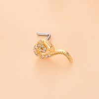 Simple Style Heart Shape Stainless Steel Plating Zircon Nose Studs 1 Piece sku image 20
