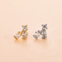 Fashion Star Metal Plating Zircon Nose Studs 1 Piece sku image 8