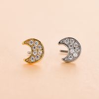 Fashion Star Metal Plating Zircon Nose Studs 1 Piece sku image 5