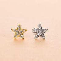 Fashion Star Metal Plating Zircon Nose Studs 1 Piece sku image 12