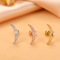 Ethnic Style Star Metal Plating Zircon Ear Studs 1 Piece sku image 3