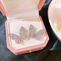 Fashion Butterfly Copper Plating Ear Studs 1 Pair main image 3