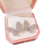 Fashion Butterfly Copper Plating Ear Studs 1 Pair main image 4