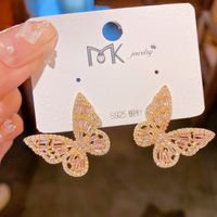 Fashion Butterfly Copper Plating Ear Studs 1 Pair main image 5
