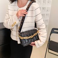 Women's Small Pu Leather Solid Color Streetwear Chain Square Magnetic Buckle Shoulder Bag Crossbody Bag Square Bag main image 5