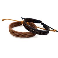 Fashion Solid Color Leather Braid Unisex Bracelets main image 4