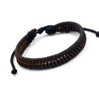 Fashion Solid Color Leather Braid Unisex Bracelets sku image 1