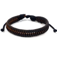 Fashion Solid Color Leather Braid Unisex Bracelets main image 2