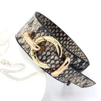 1 Pièce Mode Peau De Serpent Faux Cuir Alliage Femmes Bracelets main image 1
