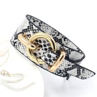 1 Piece Fashion Snakeskin Pu Leather Alloy Women's Bracelets sku image 3